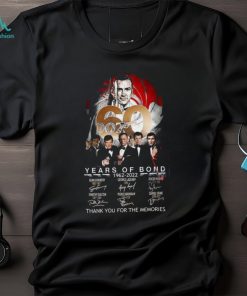 007 60 Years Of Bond 1962 2022 Thank You For The Memories T Shirt