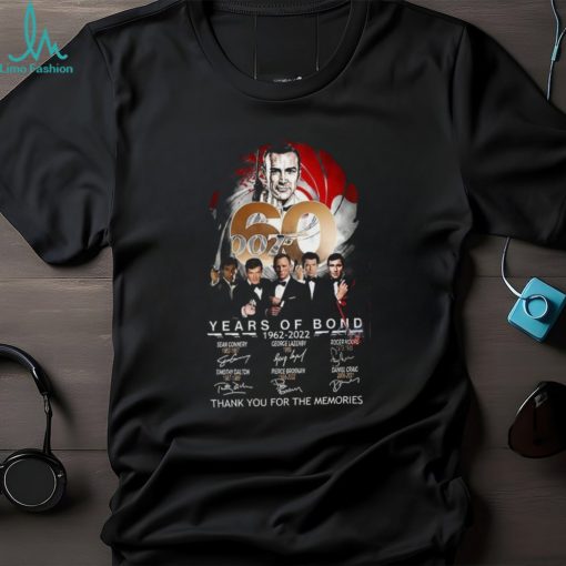 007 60 Years Of Bond 1962 2022 Thank You For The Memories T Shirt