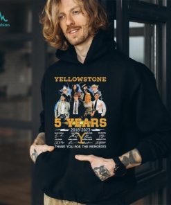 05 Years Anniversary Of Yellowstone 2018 2023 Thank You For The Memories Signatures T Shirt