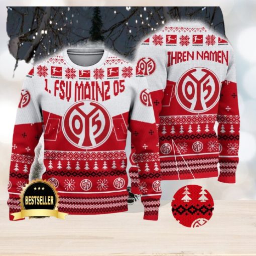 1 FSV Mainz 05 Ugly Christmas Sweater Logo Custom Name Gift Fans