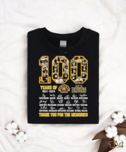 100 year of 1924 2024 Boston Bruins thank you for the memories signatures shirt