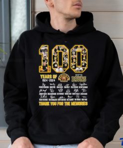 100 year of 1924 2024 Boston Bruins thank you for the memories signatures shirt