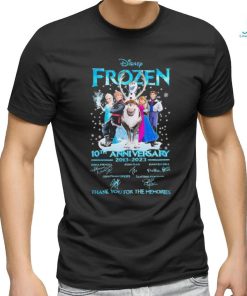 10th Anniversary 2013 2023 Disney Frozen Thank You For The Memories Signatures Shirt