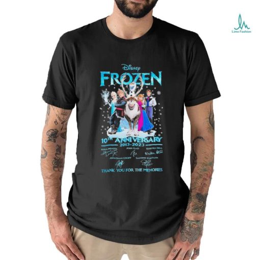 10th Anniversary 2013 2023 Disney Frozen Thank You For The Memories Signatures Shirt