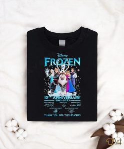 10th Anniversary 2013 2023 Disney Frozen Thank You For The Memories Signatures Shirt