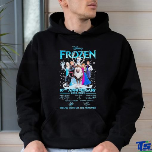 10th Anniversary 2013 2023 Disney Frozen Thank You For The Memories Signatures Shirt