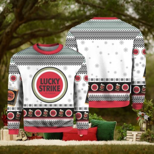 1205 Lucky Strike Cigarette Ugly Christmas Sweater