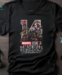 14 Marvel Studios 2008 2024 Signature Return To Marvel Studio Shirt