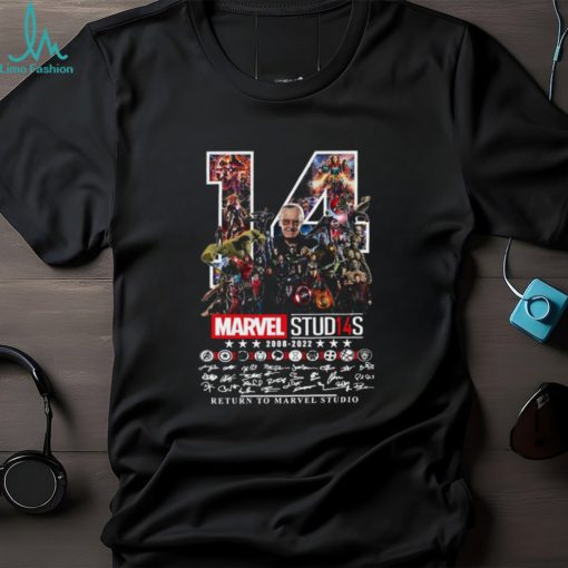 14 Marvel Studios 2008 2024 Signature Return To Marvel Studio Shirt