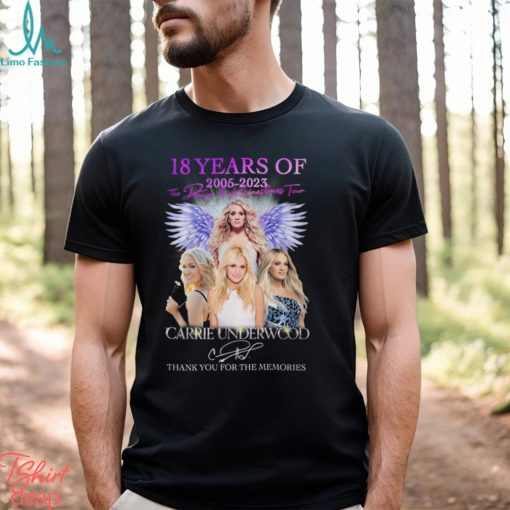 18 Years Of 2005 – 2023 Denim & Rhinestones Tour Carrie Underwood Thank You For The Memories T Shirt