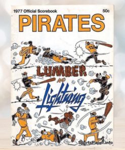 1977 Official Scorebook Pittsburgh Pirates Lumber And Lightning Decoration Poster Canvas