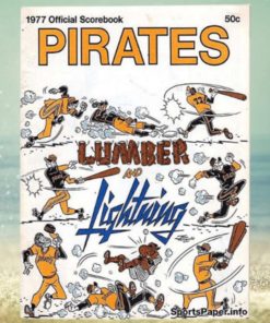 1977 Official Scorebook Pittsburgh Pirates Lumber And Lightning Decoration Poster Canvas