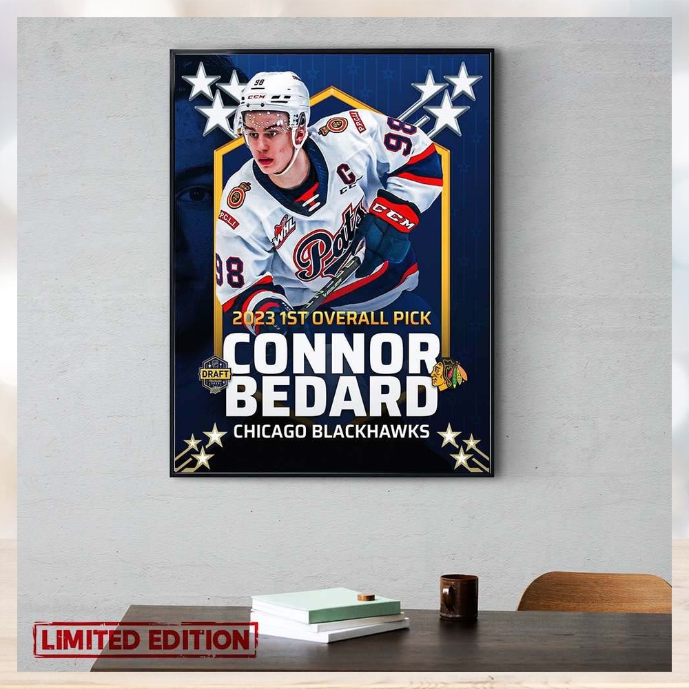 1st Overall Pick Connor Bedard Chicago Blackhawks NHL Draft 2023 Home Decor Poster Canvas 1st Overall Pick Connor Bedard Chicago Blackhawks NHL Draft 2023 Home Decor Poster Canvas