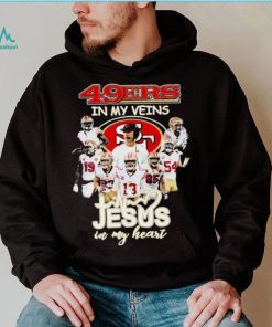 2023 49ers In My Veins Jesus In My Heart Shirt