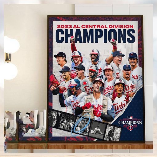 2023 AL Central Division Champions Are Minnesota Twins Home Decor Poster Canvas
