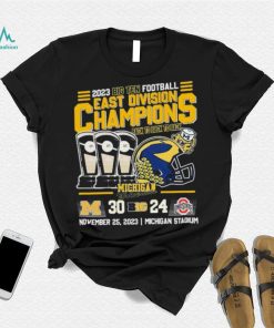 2023 B10 Football East Division Champions Back To Back To Back Michigan Wolverines 30 24 Ohio State Shirt