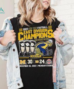 2023 B10 Football East Division Champions Back To Back To Back Michigan Wolverines 30 24 Ohio State Shirt