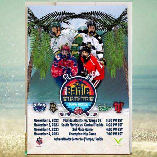 2023 Battle At The Beach At The Adventhealth Center Ice In Tampa Florida Home Decor Poster Canvas