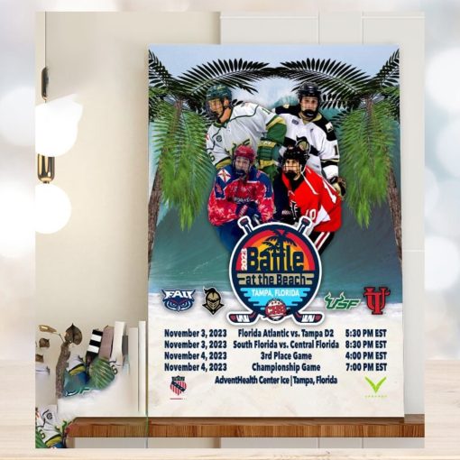 2023 Battle At The Beach At The Adventhealth Center Ice In Tampa Florida Home Decor Poster Canvas