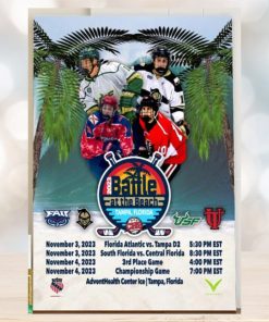 2023 Battle At The Beach At The Adventhealth Center Ice In Tampa Florida Home Decor Poster Canvas