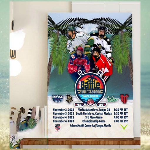 2023 Battle At The Beach At The Adventhealth Center Ice In Tampa Florida Home Decor Poster Canvas