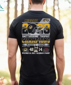 2023 Battle Line Trophy Champions Missouri Tigers 48 – 14 Arkansas Razorbacks November 24, 2023 Razorback Stadium T Shirt