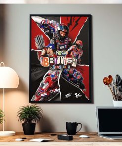 2023 British Grand Prix Moments Of Moto GP Silverstone Home Decor Poster Canvas