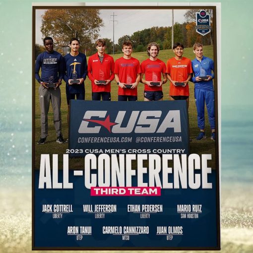 2023 CUSA Mens Cross Country All Conference Third Team Home Decor Poster Canvas