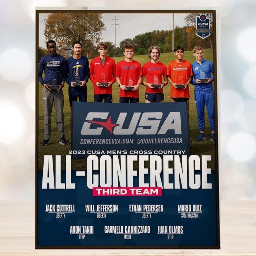 2023 CUSA Mens Cross Country All Conference Third Team Home Decor Poster Canvas