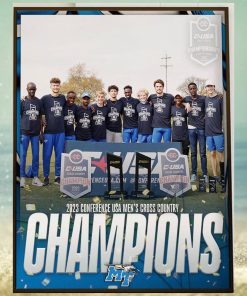 2023 CUSA Mens Cross Country Champions Are Middle Tennessee XC Track And Field Home Decor Poster Canvas