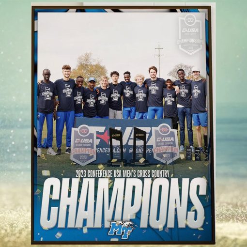 2023 CUSA Mens Cross Country Champions Are Middle Tennessee XC Track And Field Home Decor Poster Canvas