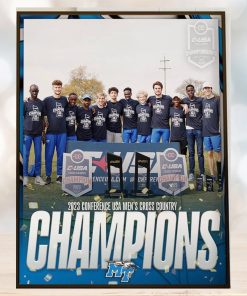 2023 CUSA Mens Cross Country Champions Are Middle Tennessee XC Track And Field Home Decor Poster Canvas