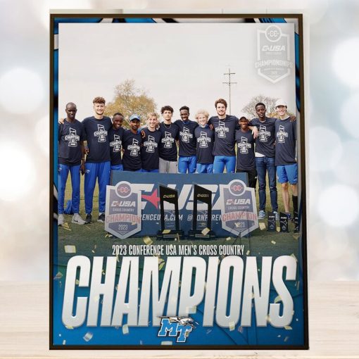 2023 CUSA Mens Cross Country Champions Are Middle Tennessee XC Track And Field Home Decor Poster Canvas