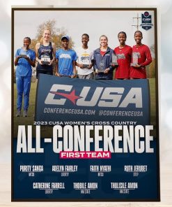 2023 CUSA Womens Cross Country All Conference First Team Home Decor Poster Canvas