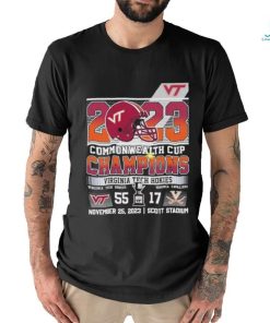 2023 Commonwealth Cup Champions Virginia Tech Hokies 55 17 Virginia Cavaliers T shirt