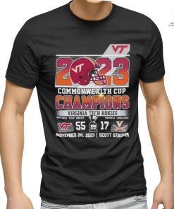 2023 Commonwealth Cup Champions Virginia Tech Hokies 55 17 Virginia Cavaliers T shirt