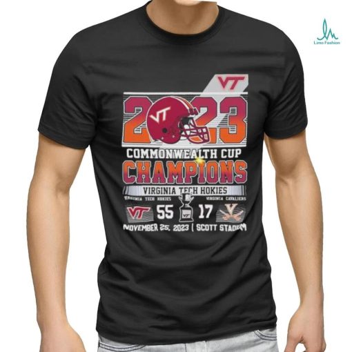 2023 Commonwealth Cup Champions Virginia Tech Hokies 55 17 Virginia Cavaliers T shirt