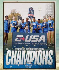 2023 Conference USA Womens Cross Country Champions Are Middle Tennessee XC Track And Field Home Decor Poster Canvas