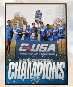 2023 Conference USA Womens Cross Country Champions Are Middle Tennessee XC Track And Field Home Decor Poster Canvas