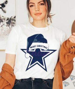 2023 Dallas Cowboys Merry Christmas Santa Hat Logo T shirt
