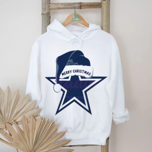 2023 Dallas Cowboys Merry Christmas Santa Hat Logo T shirt