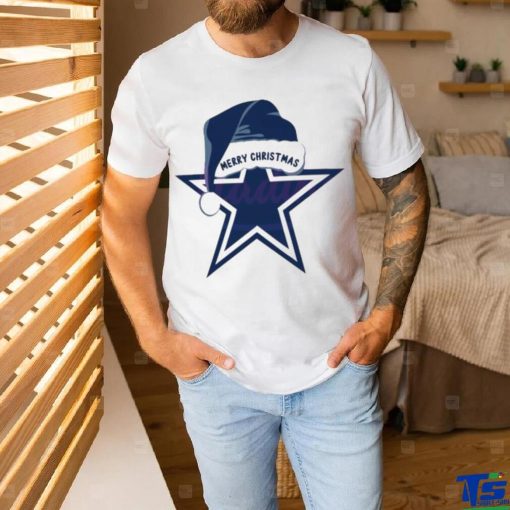 2023 Dallas Cowboys Merry Christmas Santa Hat Logo T shirt