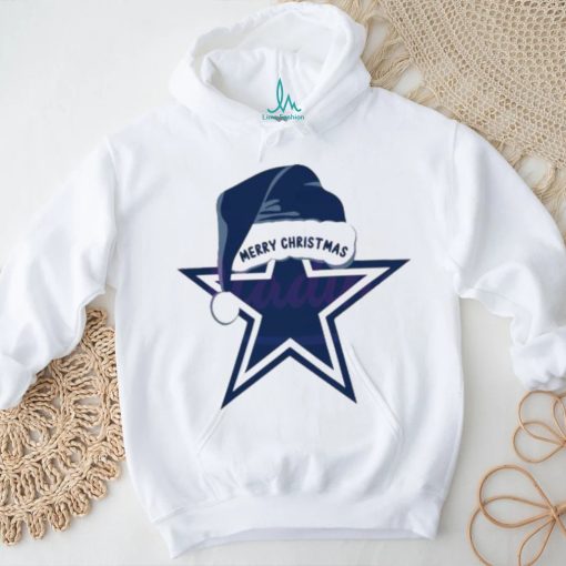 2023 Dallas Cowboys Merry Christmas Santa Hat Logo T shirt
