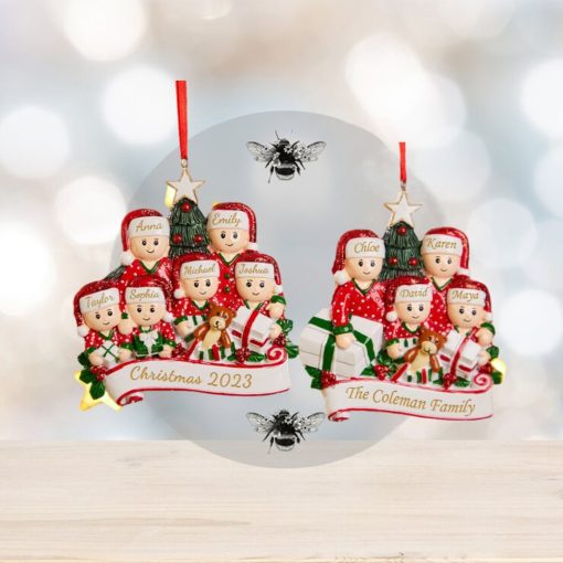 2023 Family Ornament With Names Custom Family Christmas Gift Personalized Name Engraved Ornament 2023 Personalized Xmas Gift Christmas Décor