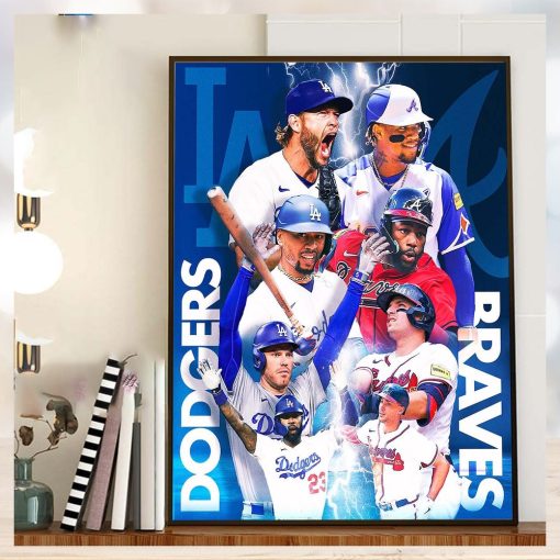 2023 MLB Kickoff For Los Angeles Dodgers Vs Atlanta Braves Home Decor Poster Canvas