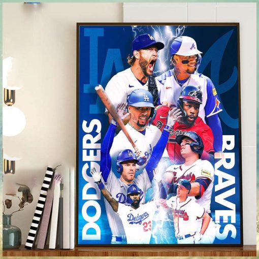 2023 MLB Kickoff For Los Angeles Dodgers Vs Atlanta Braves Home Decor Poster Canvas