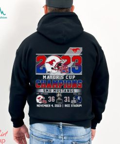 2023 Mayor’s Cup Champions SMU Mustangs 36 – 31 Rice Owls November 4, 2023 Rice Stadium T Shirt