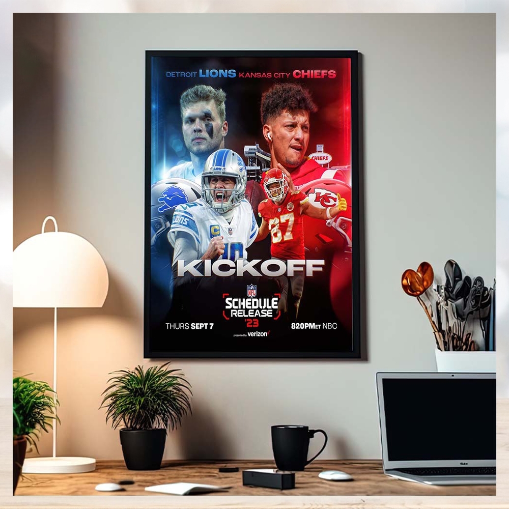 2023 NFL Schedule Kickoff Detroit Lions Vs Kansas City Chiefs Home Decor Poster Canvas 2023 NFL Schedule Kickoff Detroit Lions Vs Kansas City Chiefs Home Decor Poster Canvas