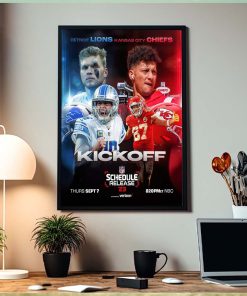2023 NFL Schedule Kickoff Detroit Lions Vs Kansas City Chiefs Home Decor Poster Canvas