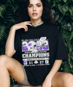 2023 Sunflower Showdown Kansas State Wildcats Champions Score Shirt